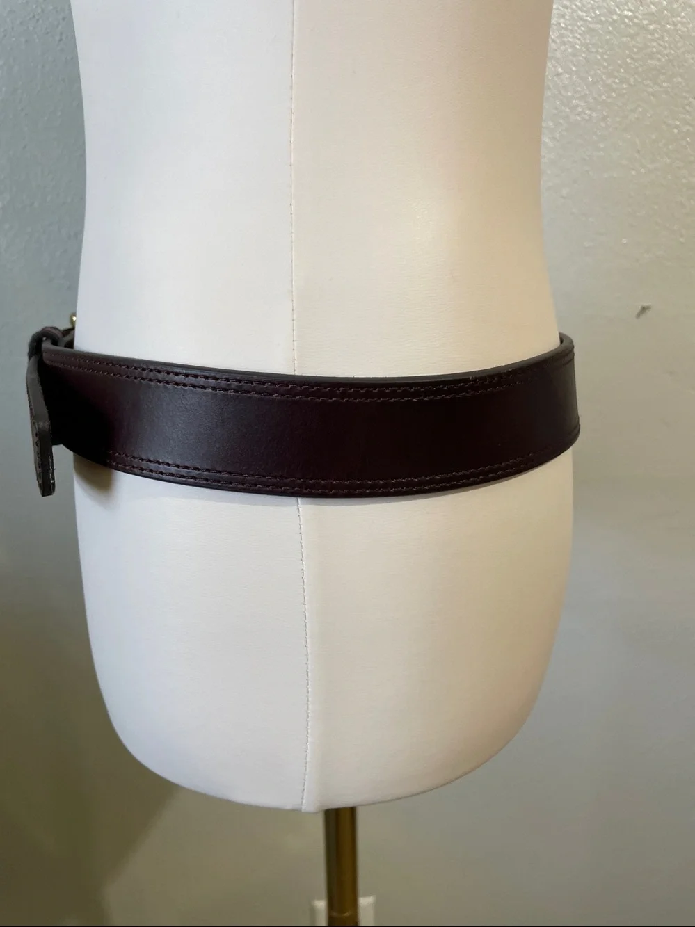 Chestnut Brown Leather Belt Heritage Workwear Sz 34 USA Utility Rugged Carhartt